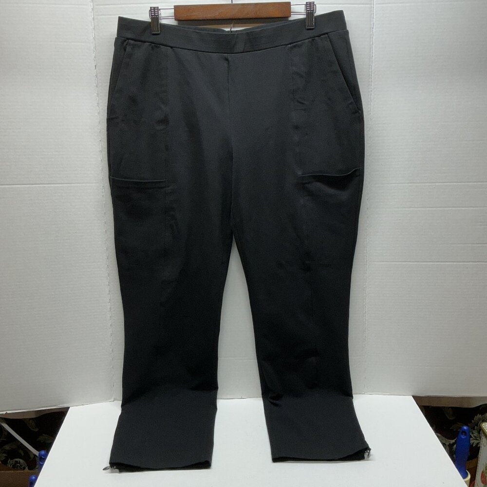 Susan Graver Large Pants Zip Ankles-Black A370901 Susan Graver Weekend